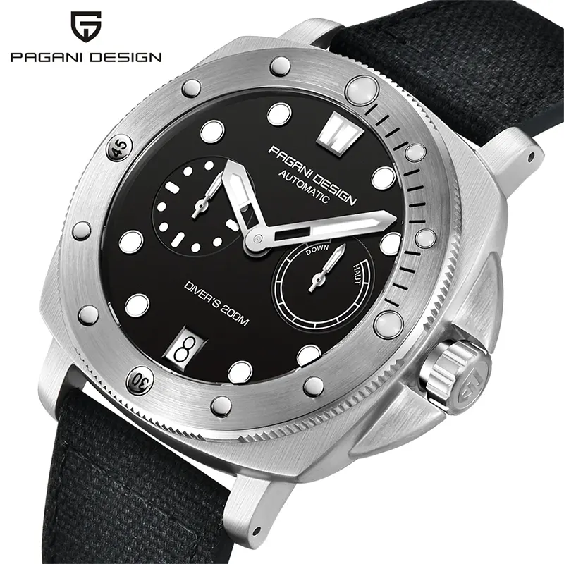 Pagani Design PD-1767 Diver's 200M Automatic Black Men's Watch